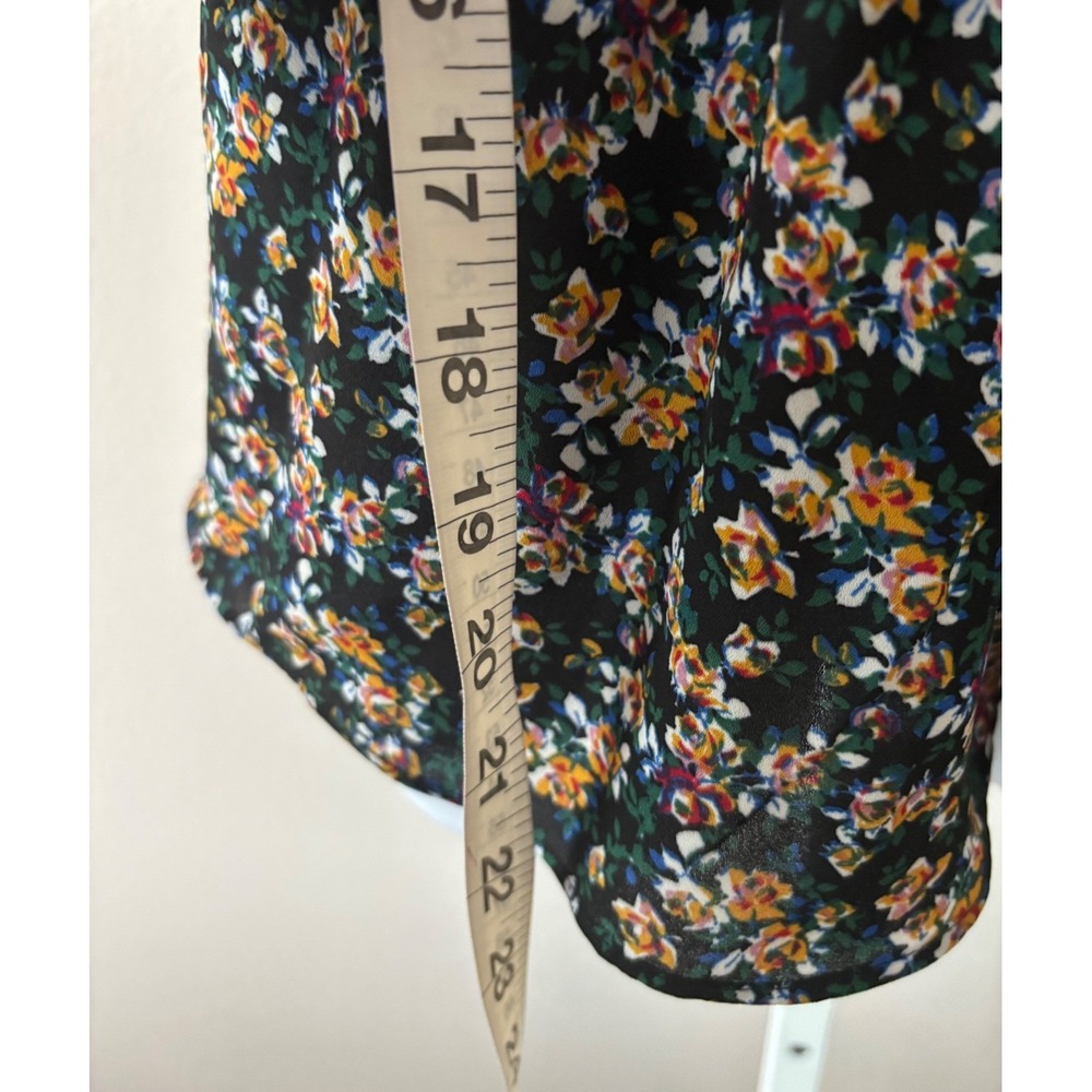 Romantic Boho Floral Ruffle Plunge Blouse Size 2X Soft Drape Femme Chic Wear - Picture 9 of 13